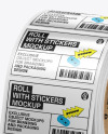 Roll with Metallic Stickers Mockup