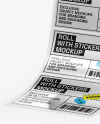 Roll with Metallic Stickers Mockup