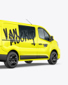 Panel Van Mockup - Back Half Side View