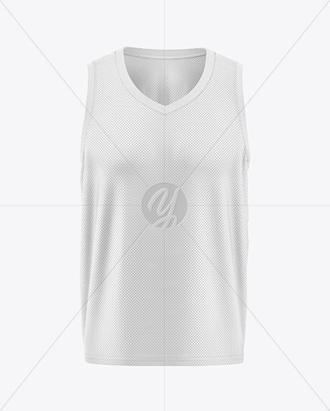 V-Neck Basketball Jersey Mockup - Front View