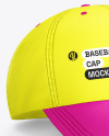 Baseball Cap Mockup - Front Half Side View