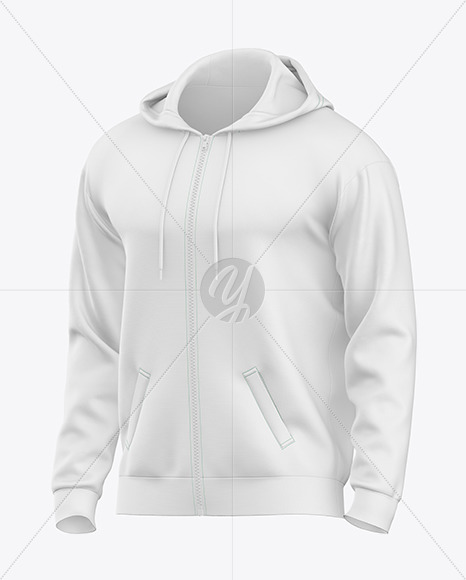 Men's Full-Zip Hoodie Mockup