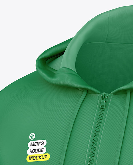 Men's Full-Zip Hoodie Mockup