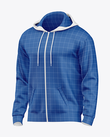 Men's Full-Zip Hoodie Mockup