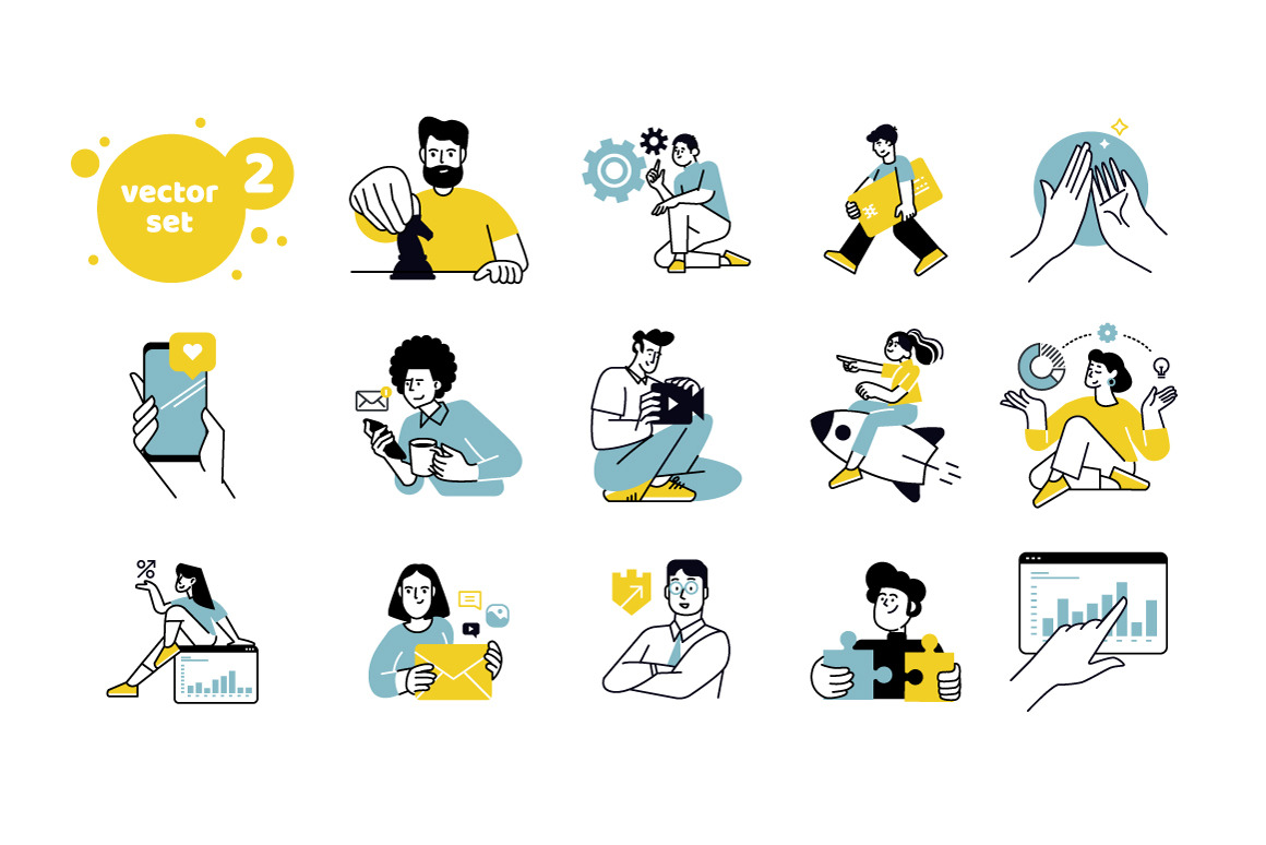 Digital Business Concept Illustrations 3 Digital Business Concept Illustrations 3