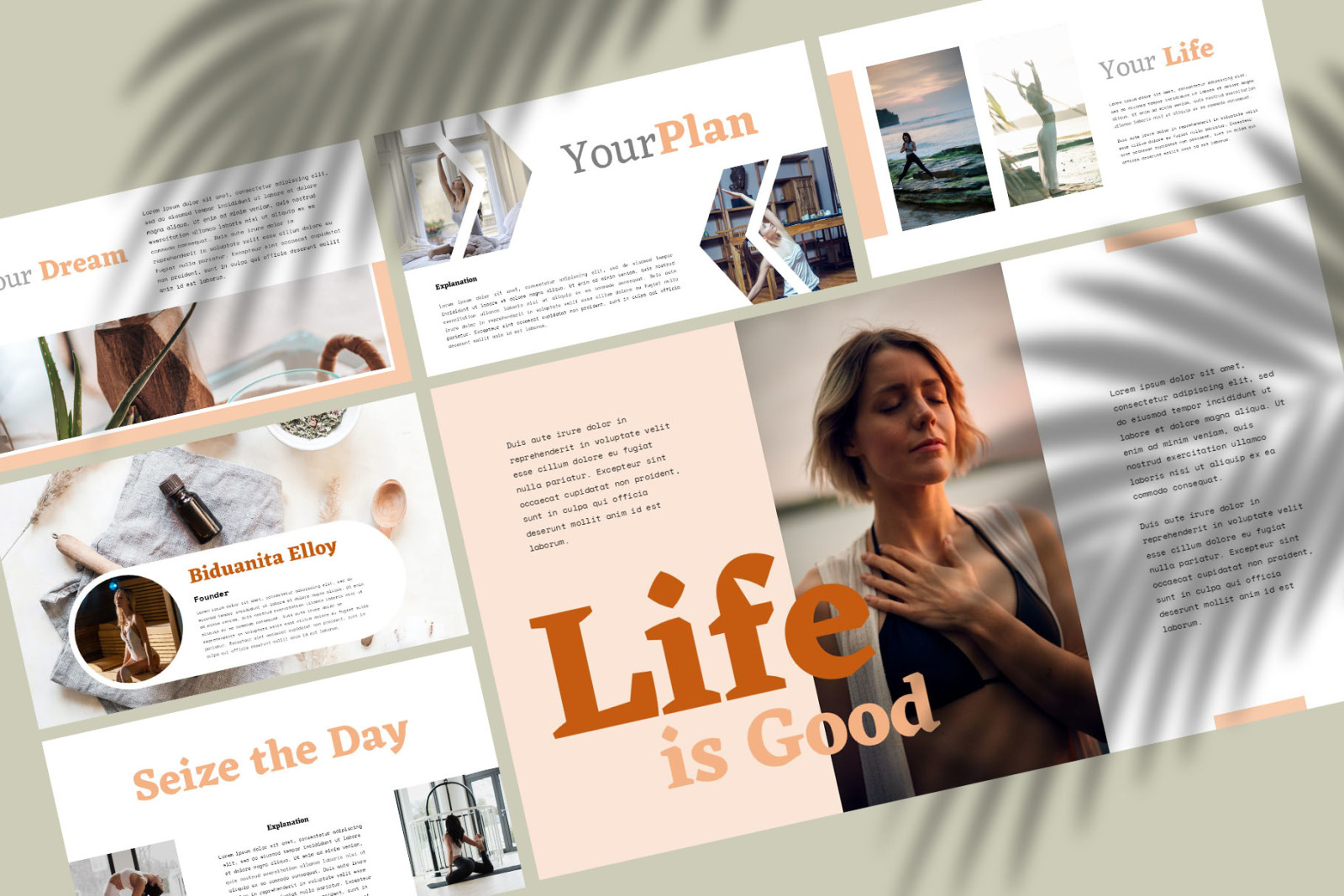 WELLNESTIA - Yoga Pastel PowerPoint Template WELLNESTIA - Yoga Pastel PowerPoint Template