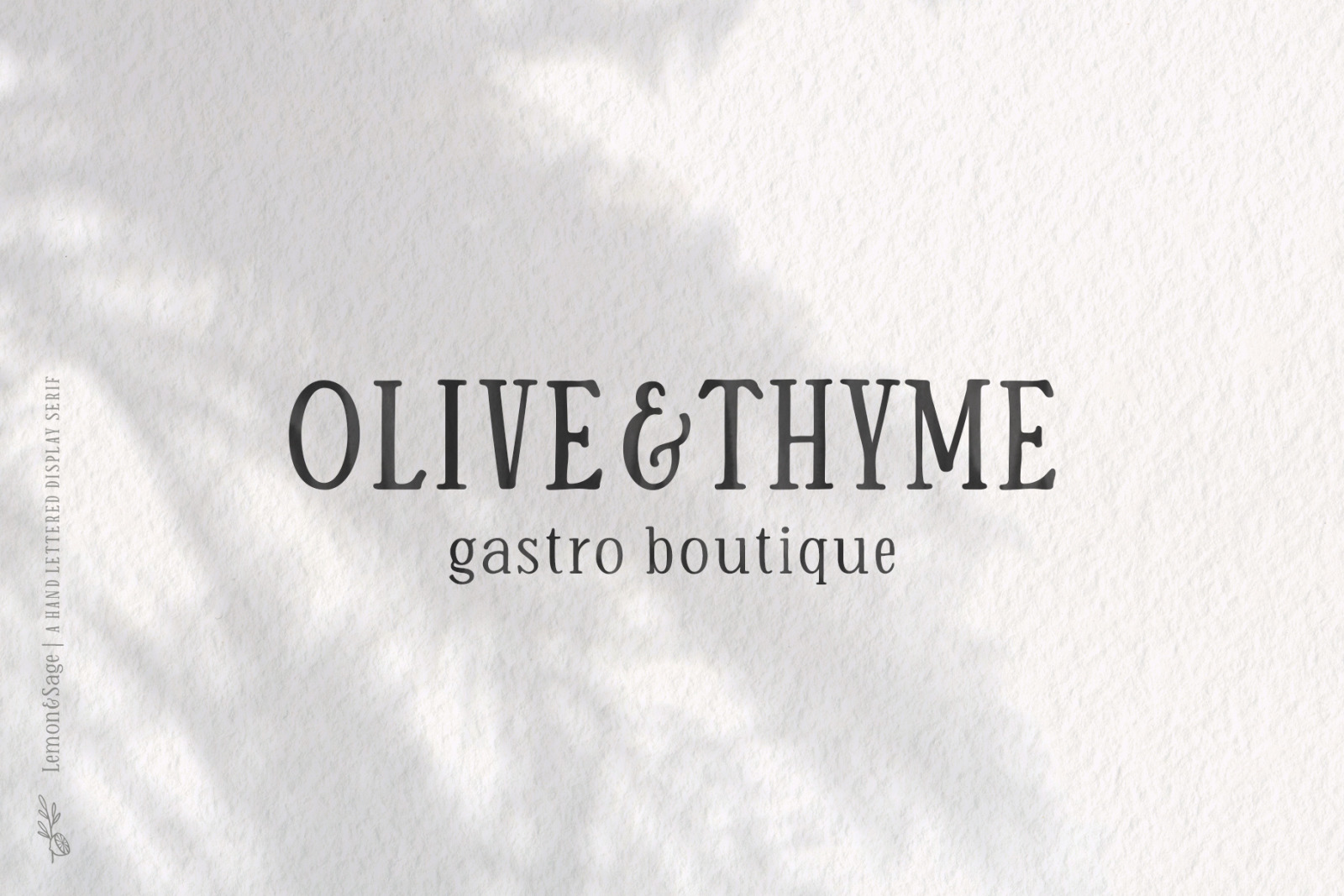 Lemon And Sage | A Hand Lettered Display Serif Font Lemon And Sage | A Hand Lettered Display Serif Font