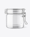 Clear Glass Jar w/ Clamp Lid Mockup