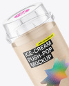 Empty Clear Plastic Ice-Cream Push-Pop Mockup