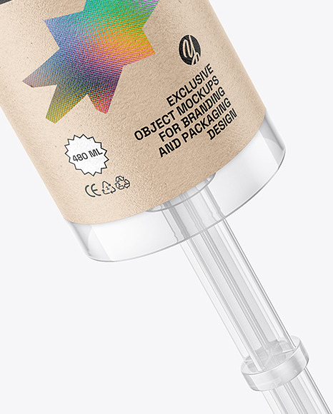 Empty Clear Plastic Ice-Cream Push-Pop Mockup