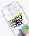 Empty Clear Plastic Ice-Cream Push-Pop Mockup