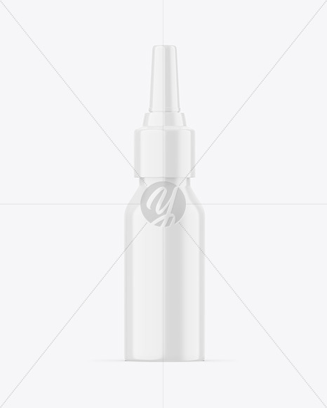 Glossy Nasal Spray Bottle Mockup