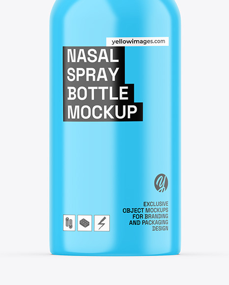 Glossy Nasal Spray Bottle Mockup