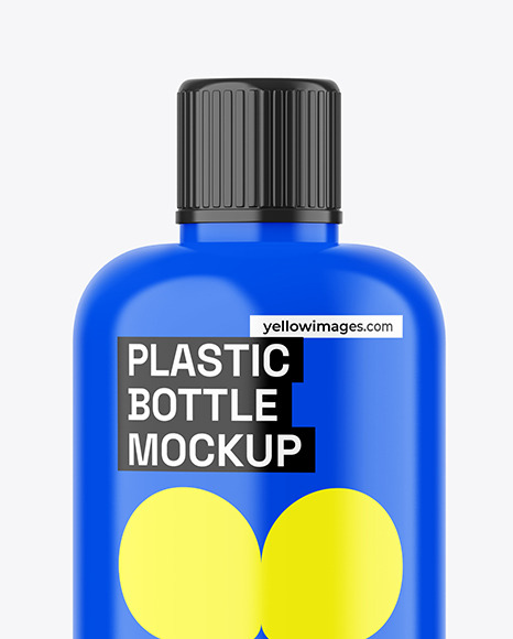 Glossy Plastic Bottle Mockup