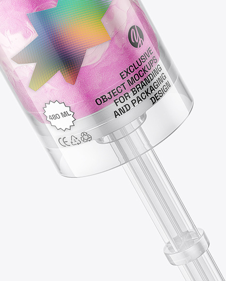 Clear Plastic Push-Pop w/ Ice-Cream Mockup