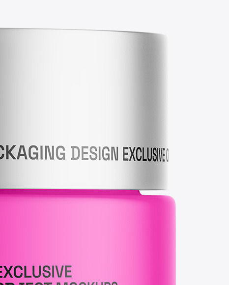 Matte Cosmetic Jar Mockup