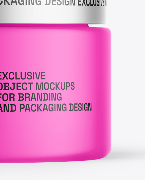 Matte Cosmetic Jar Mockup