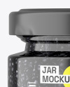 Clear Glass Jar with Black Caviar Mockup