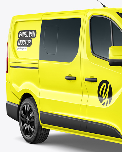 Panel Van Mockup - Half Side View