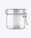 Frosted Glass Jar w/ Clamp Lid Mockup