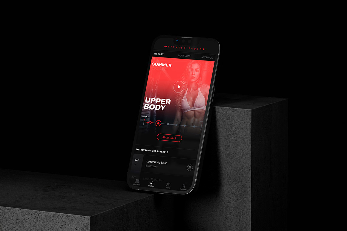 Smartphone On Concrete Showcase Black Scene Mockup