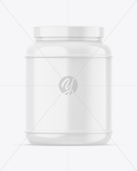 Glossy Plastic Jar Mockup