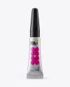 Matte Metallic Super Glue Tube Mockup