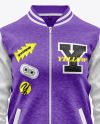 Women&#039;s Varsity Bomber Jacket Mockup