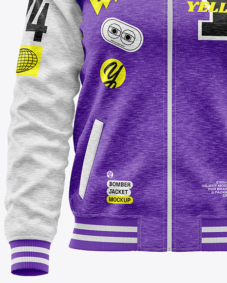 Women&#039;s Varsity Bomber Jacket Mockup