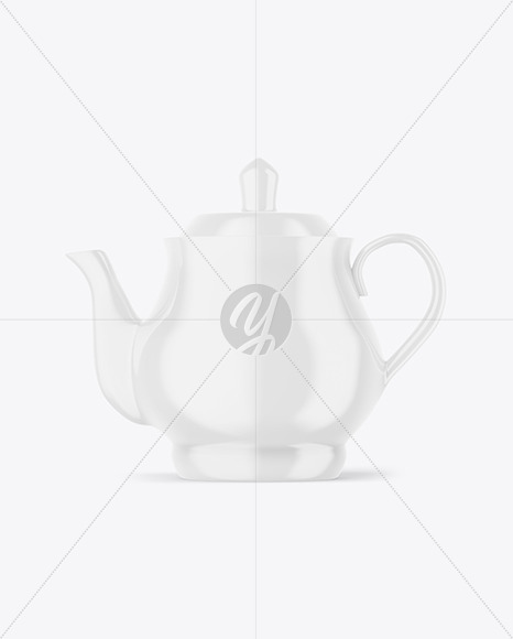 Glossy Tea Pot Mockup