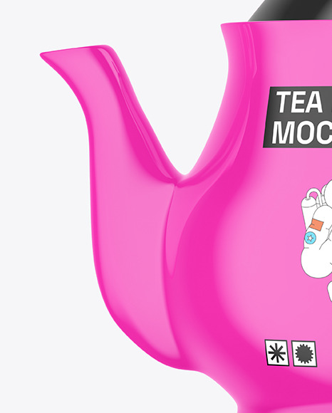 Glossy Tea Pot Mockup