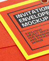 Kraft Invitation Envelope Mockup