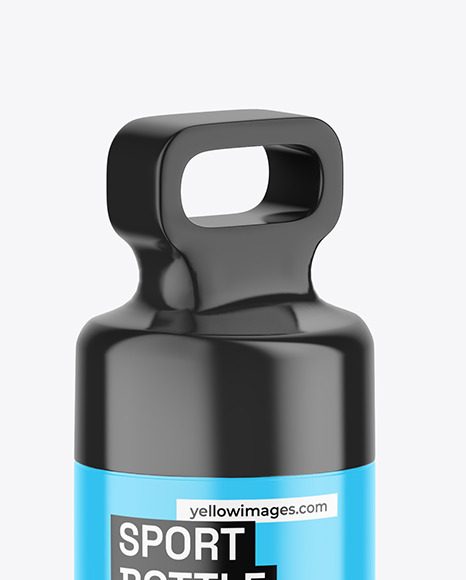 Glossy Sport Bottle Mockup