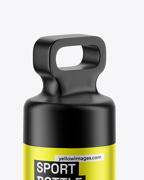 Metallized Sport Bottle Mockup