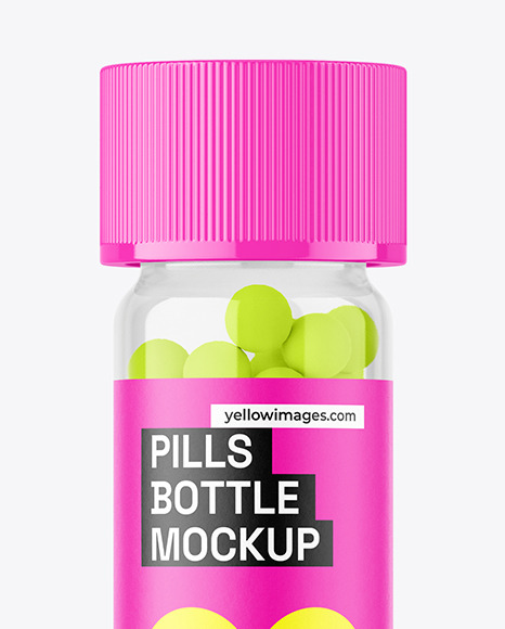 Clear Pills Jars Mockup