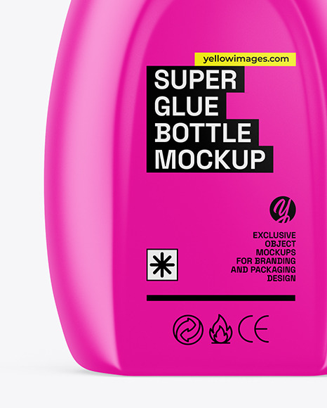 Matte Super Glue Bottle Mockup