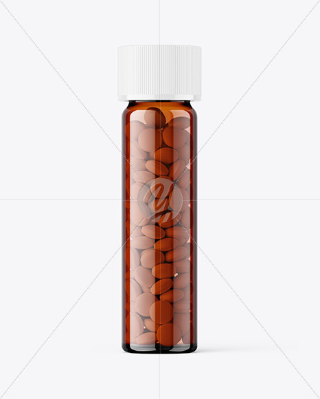 Amber Pills Jars Mockup