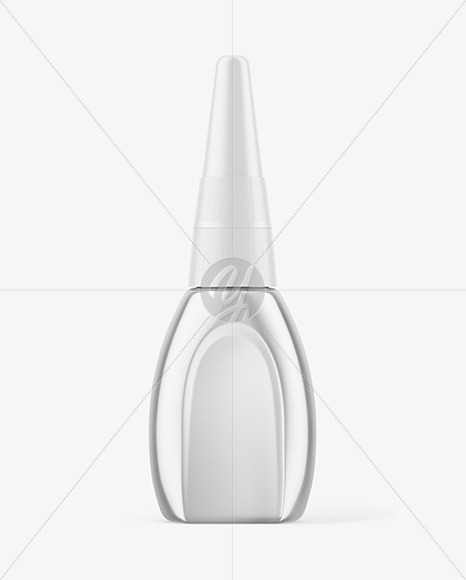 Glossy Metallic Super Glue Bottle Mockup