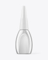 Glossy Metallic Super Glue Bottle Mockup