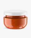 Clear Glass Jar with Sauce Mockup