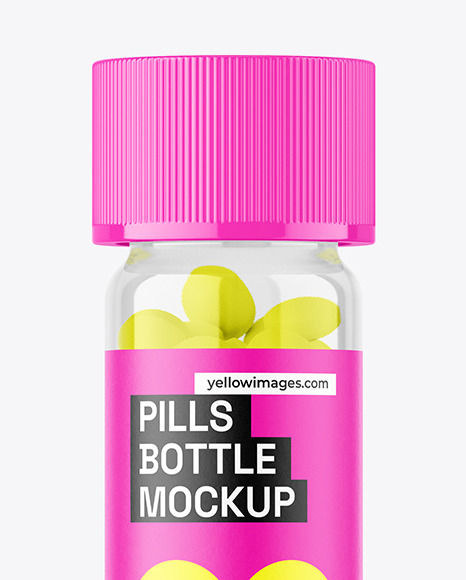 Clear Pills Jars Mockup