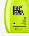 Matte Metallic Super Glue Bottle Mockup