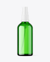 100ml Green Glass Pump Bottle Mockup