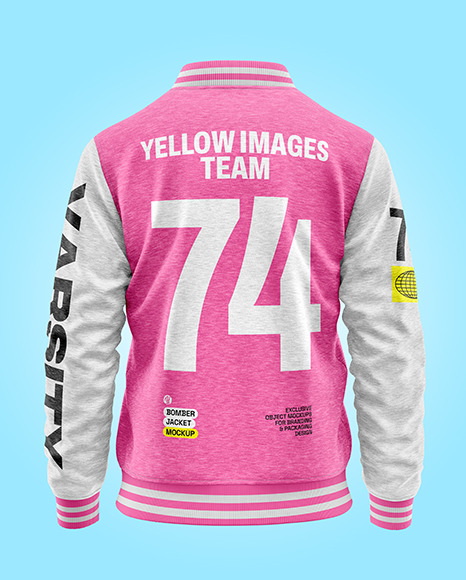 Melange Women&#039;s Varsity Bomber Jacket Mockup