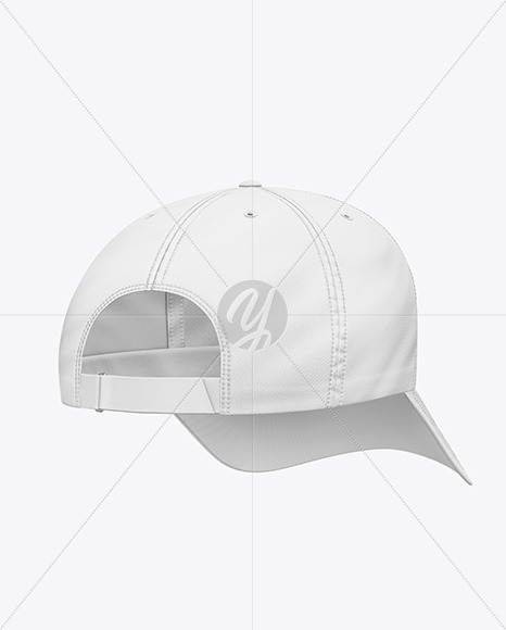 Baseball Cap Mockup - Back Half Side View