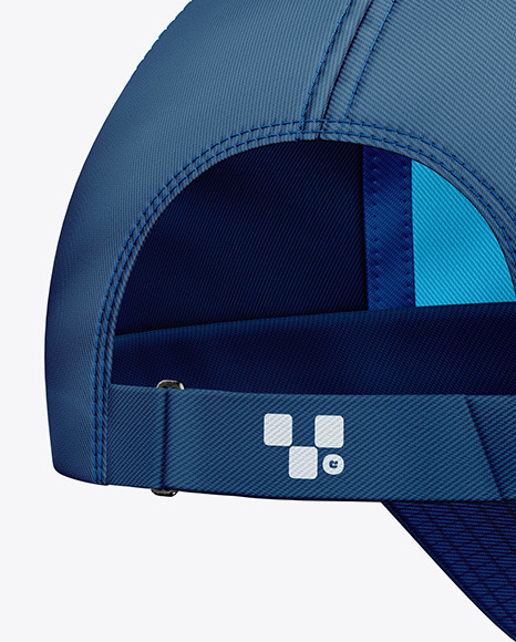 Baseball Cap Mockup - Back Half Side View