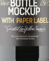 Green Glass Whisky Bottle Mockup