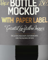Green Glass Whisky Bottle Mockup