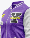 Melange Women's Varsity Bomber Jacket Mockup