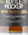 Clear Glass Whisky Bottle Mockup